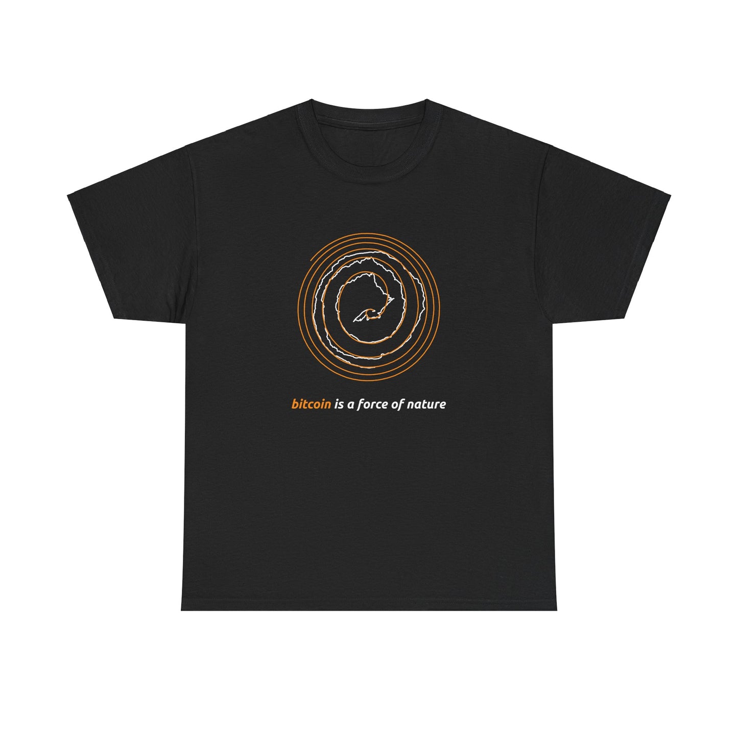 Orange BTC Power Law Spiral Unisex T-Shirt