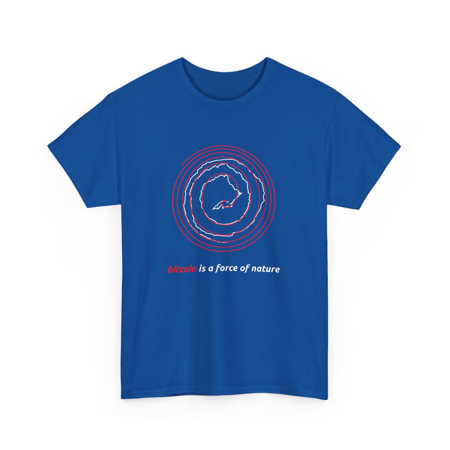 Red BTC Power Law Spiral Unisex T-Shirt