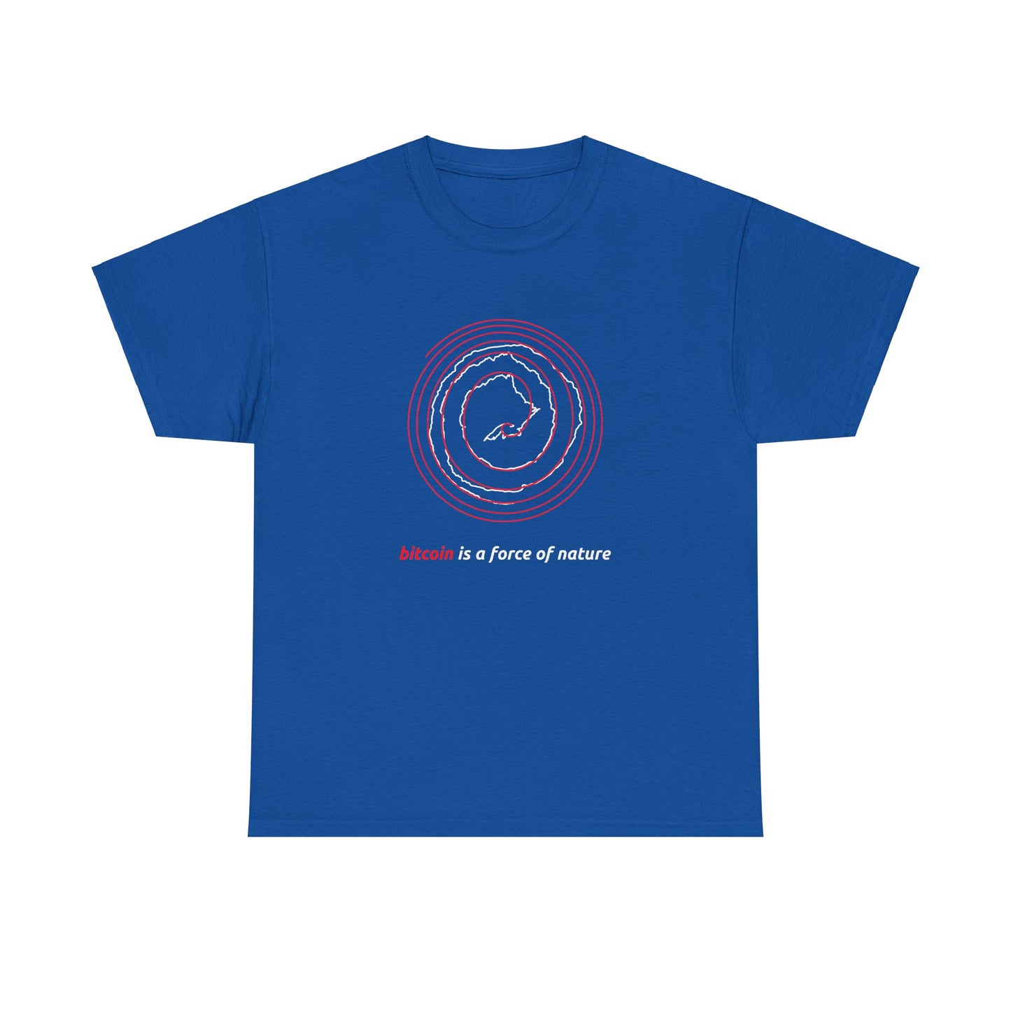 Red BTC Power Law Spiral Unisex T-Shirt