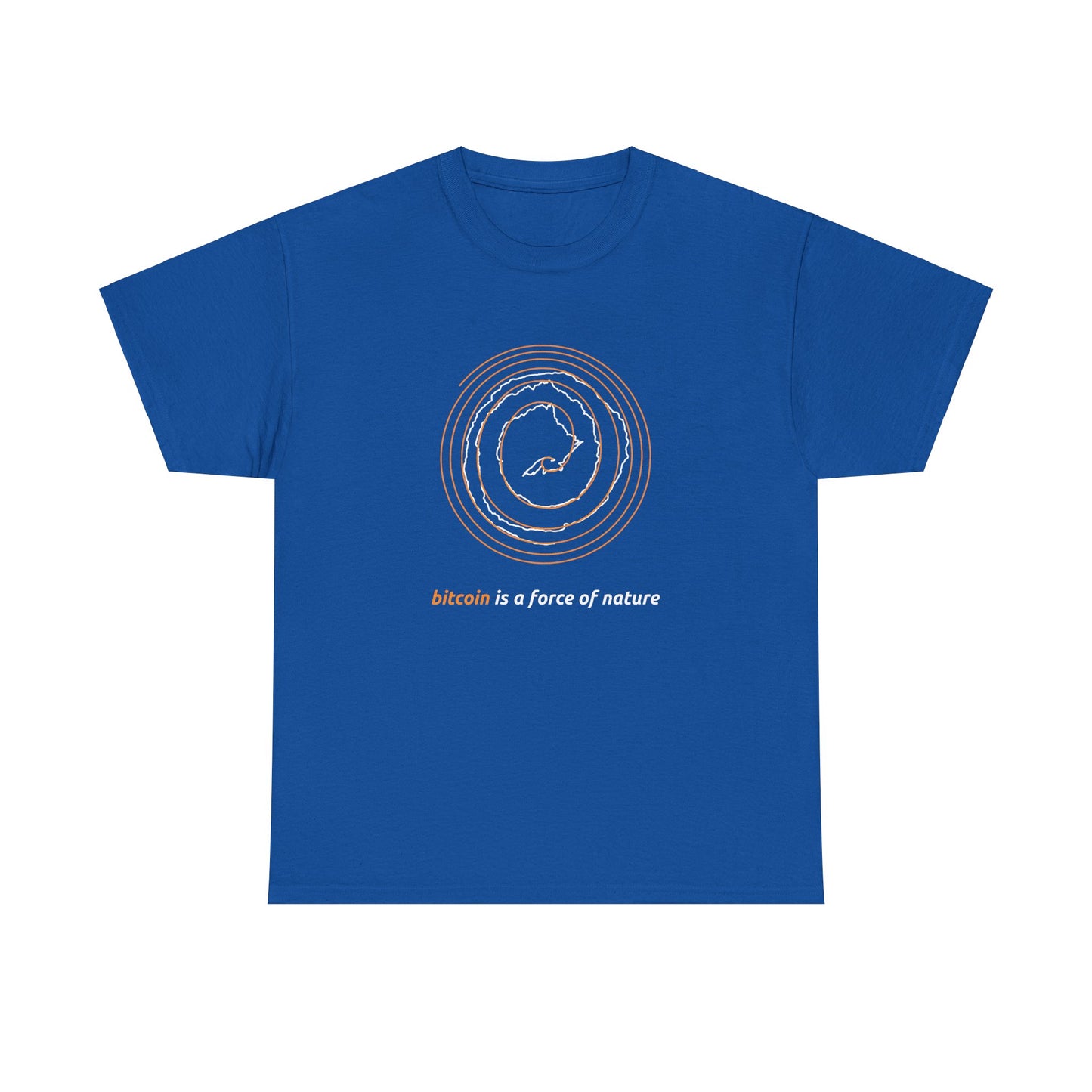 Orange BTC Power Law Spiral Unisex T-Shirt