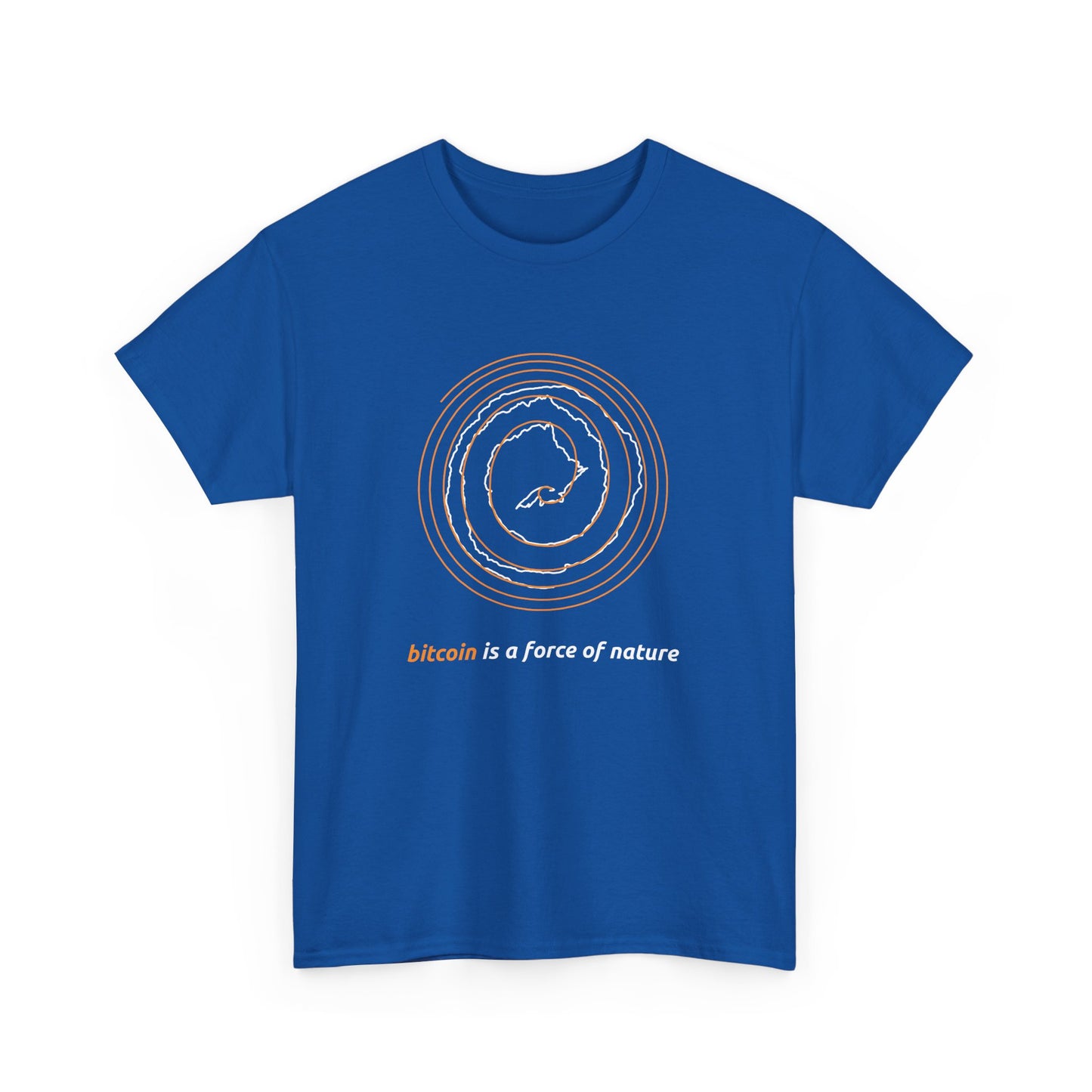 Orange BTC Power Law Spiral Unisex T-Shirt