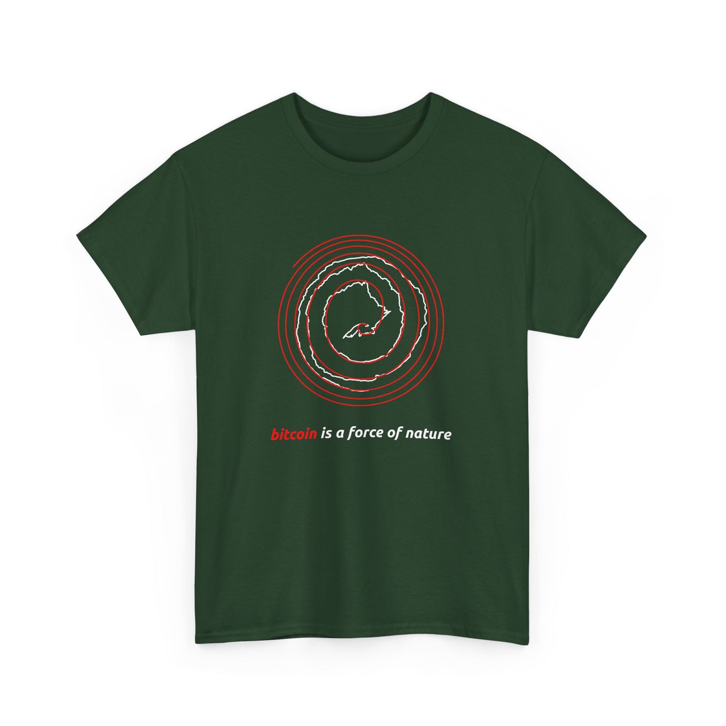Red BTC Power Law Spiral Unisex T-Shirt