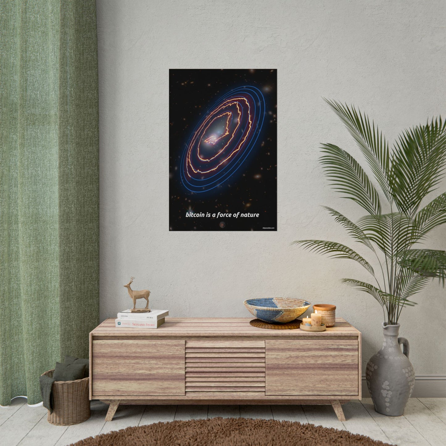 Bitcoin Power Law Spiral Galaxy Poster