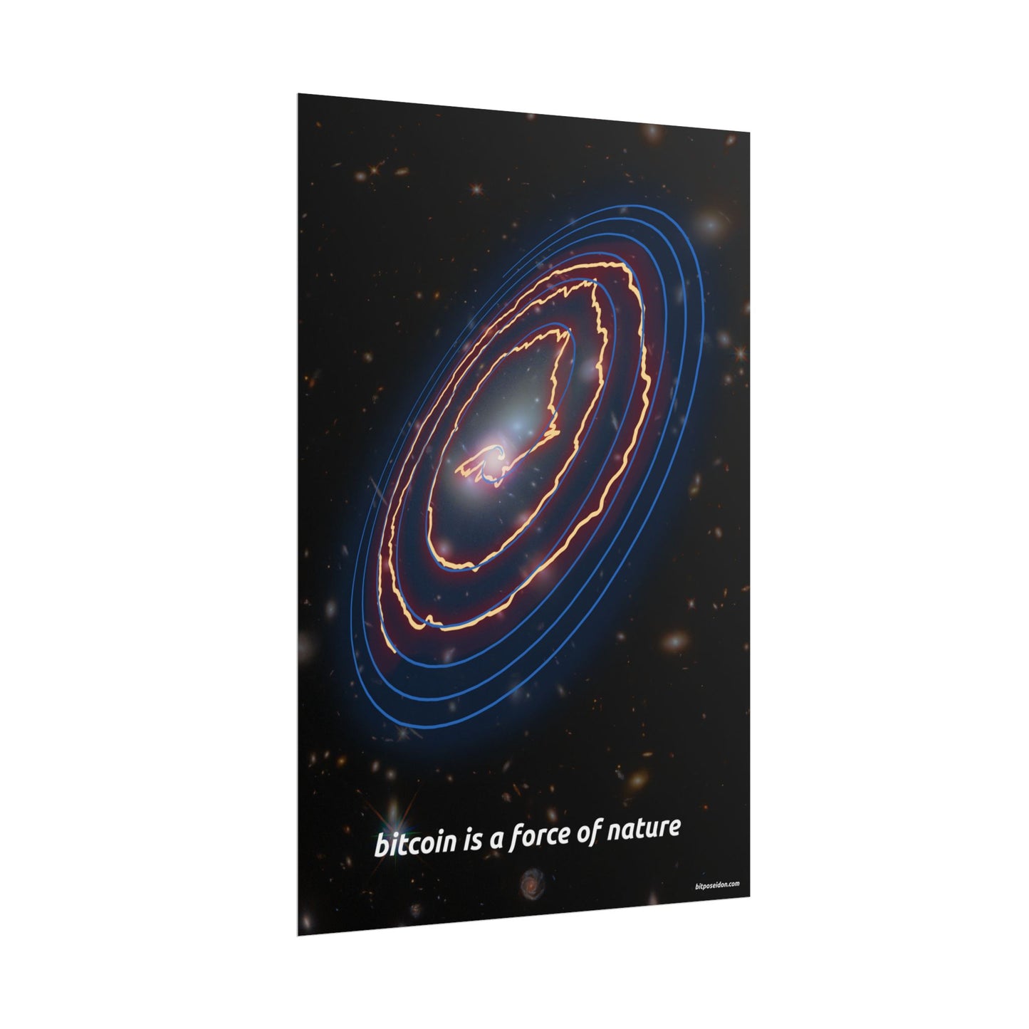 Bitcoin Power Law Spiral Galaxy Poster