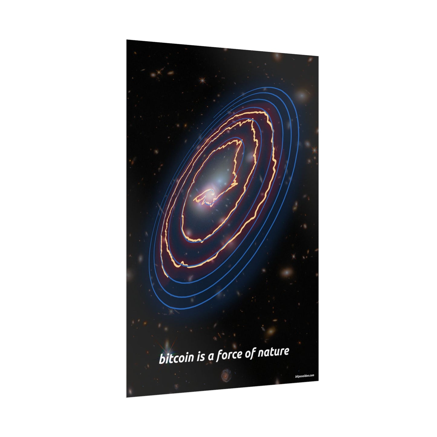 Bitcoin Power Law Spiral Galaxy Poster