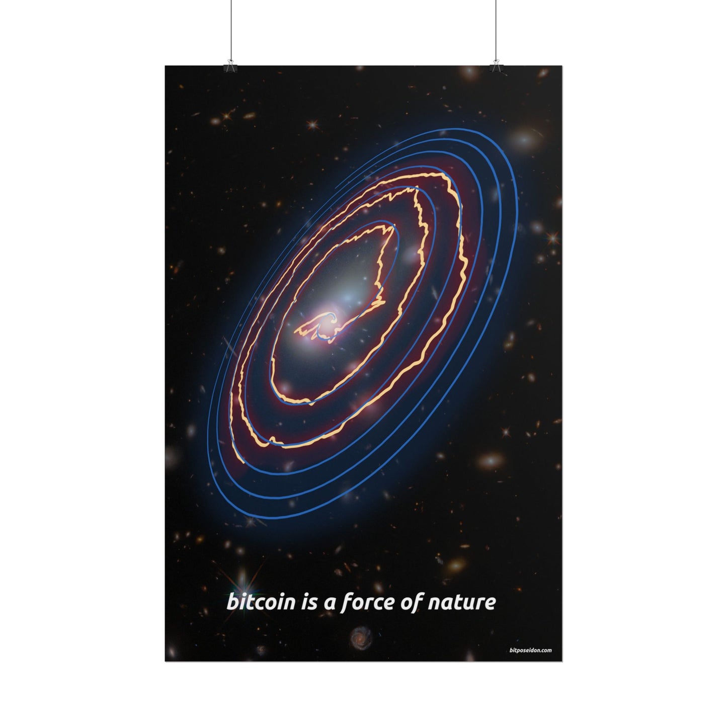 Bitcoin Power Law Spiral Galaxy Poster