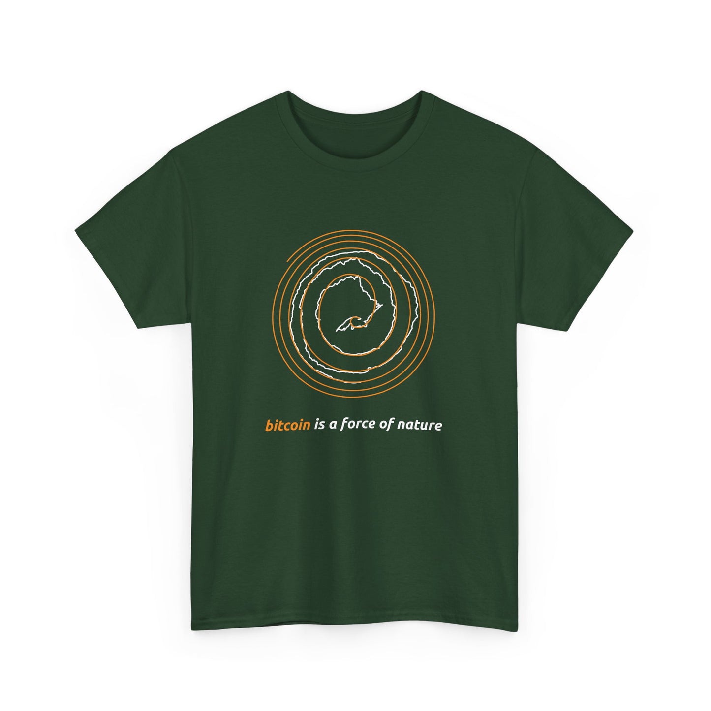 Orange BTC Power Law Spiral Unisex T-Shirt