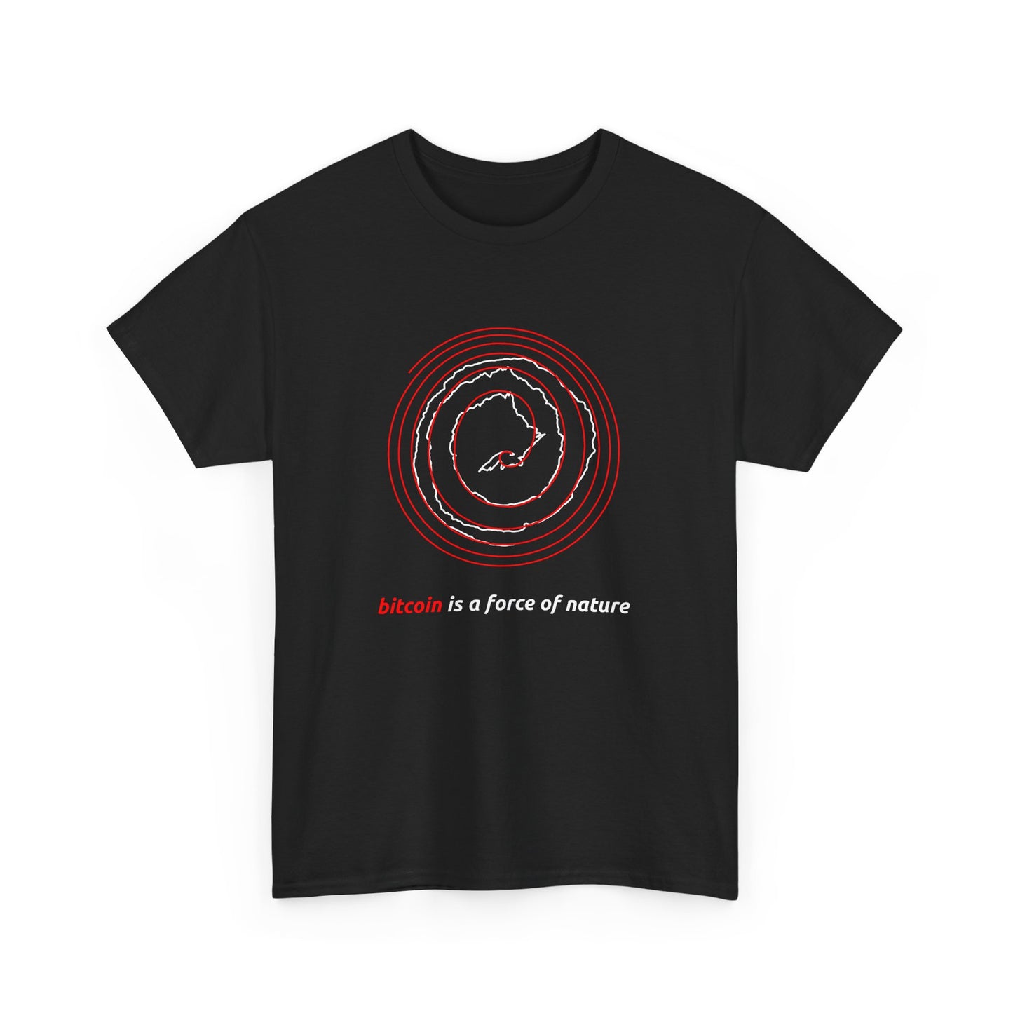 Red BTC Power Law Spiral Unisex T-Shirt