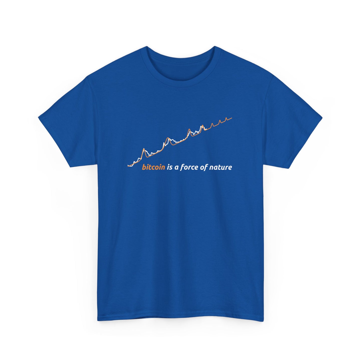 Orange BTC Power Law Log–Log Unisex T-Shirt
