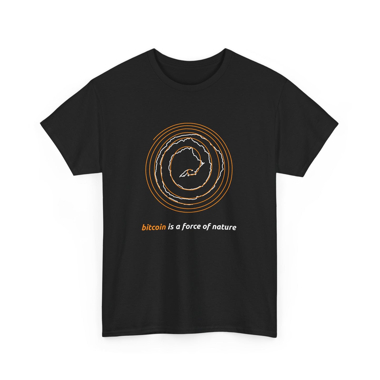 Orange BTC Power Law Spiral Unisex T-Shirt