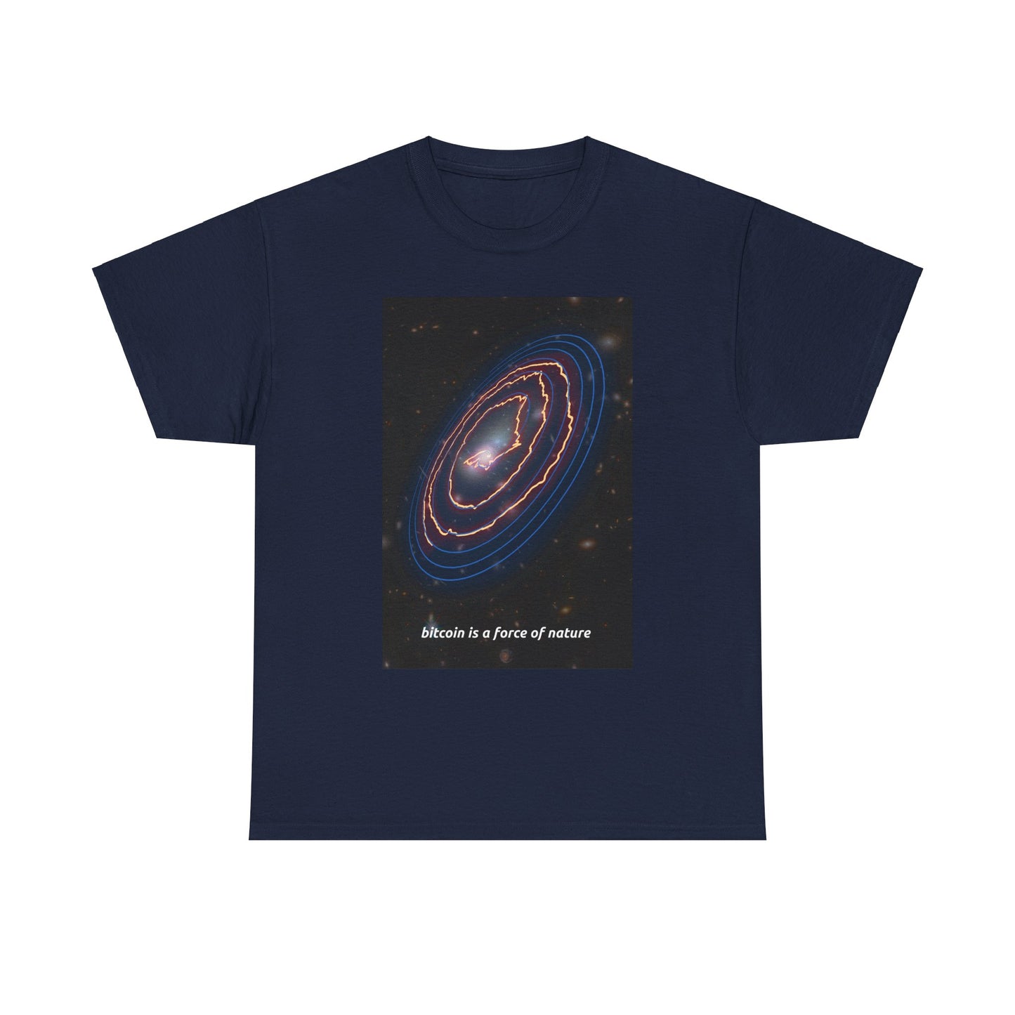 Bitcoin Power Law Spiral Galaxy T-Shirt