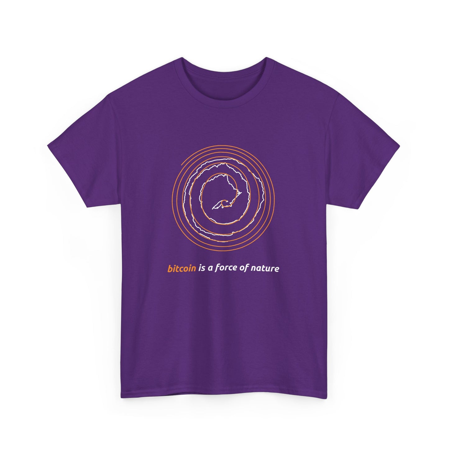 Orange BTC Power Law Spiral Unisex T-Shirt