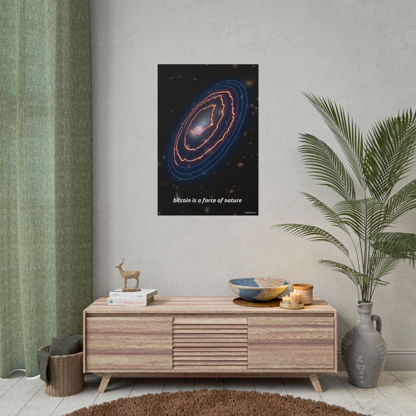 Bitcoin Power Law Spiral Galaxy Poster
