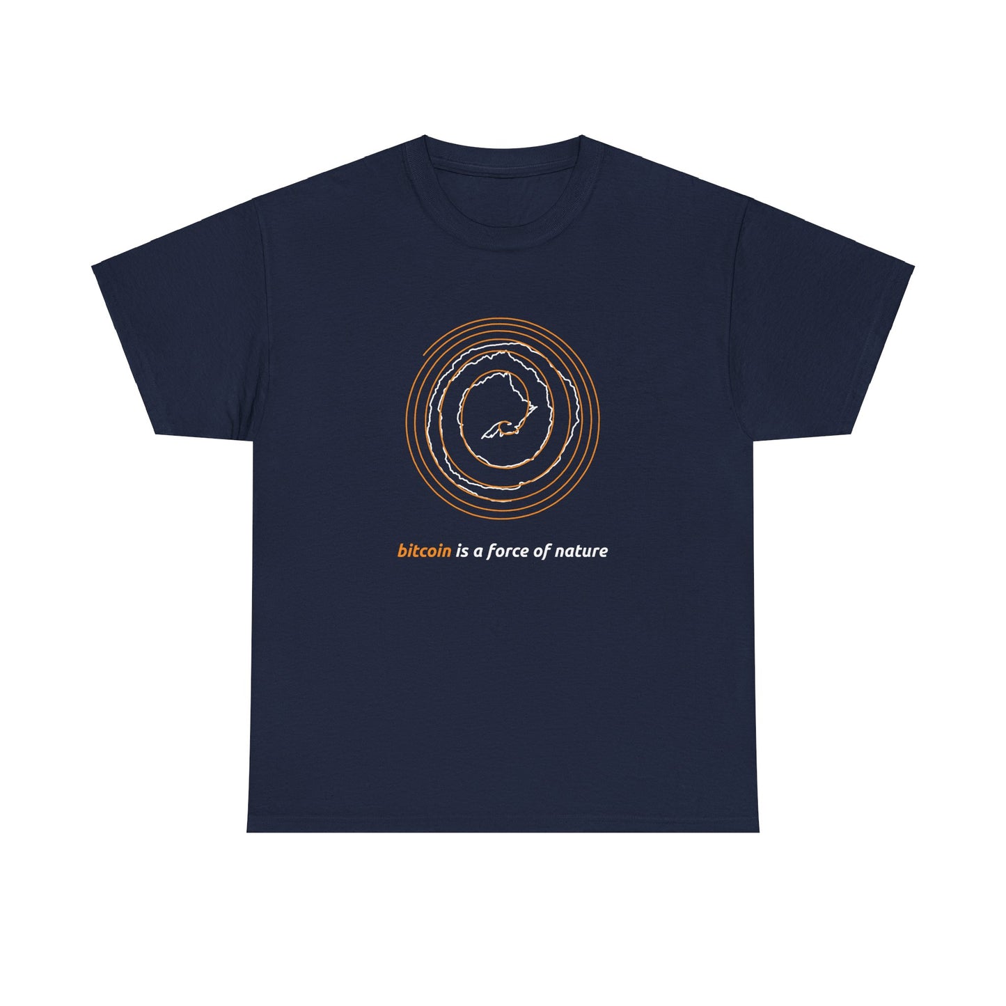 Orange BTC Power Law Spiral Unisex T-Shirt