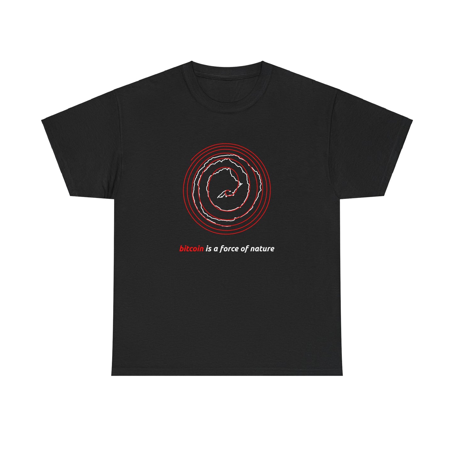 Red BTC Power Law Spiral Unisex T-Shirt