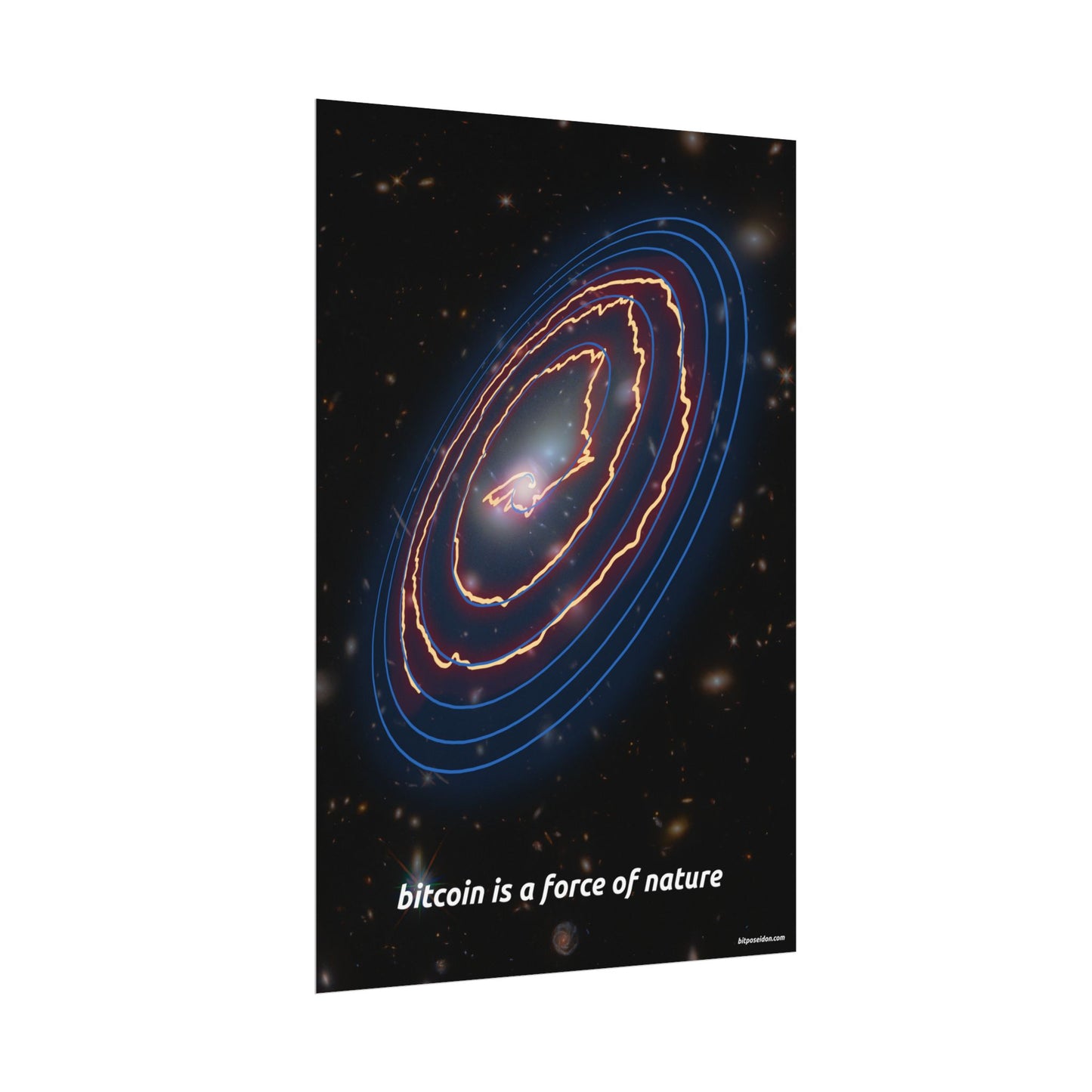 Bitcoin Power Law Spiral Galaxy Poster