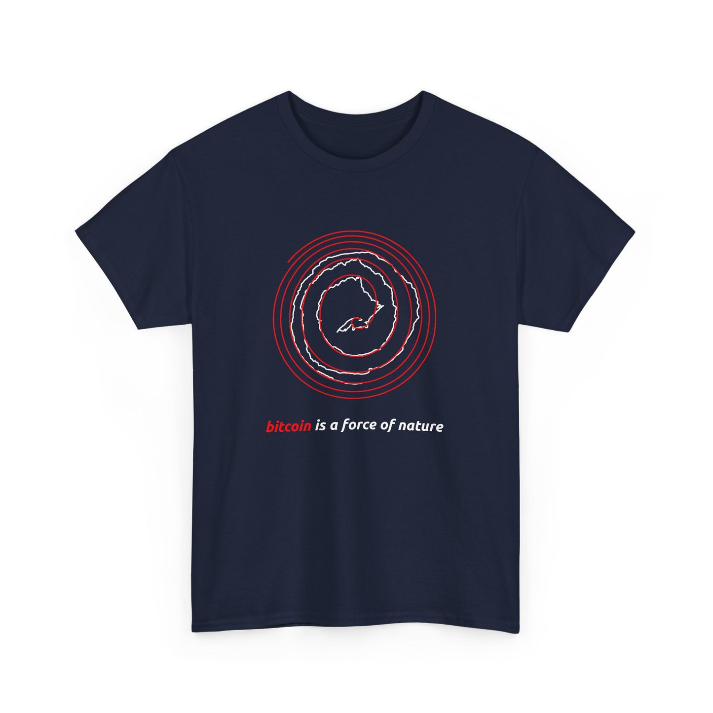 Red BTC Power Law Spiral Unisex T-Shirt