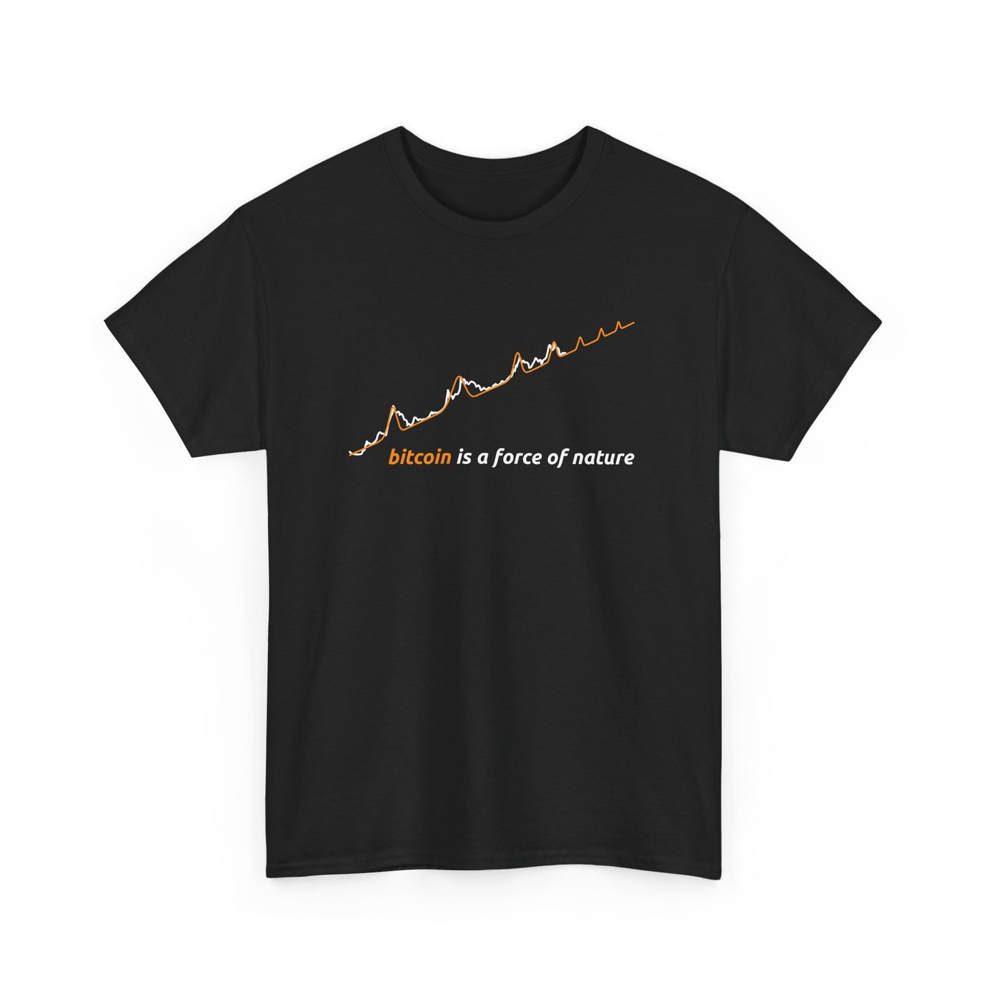 Orange BTC Power Law Log–Log Unisex T-Shirt