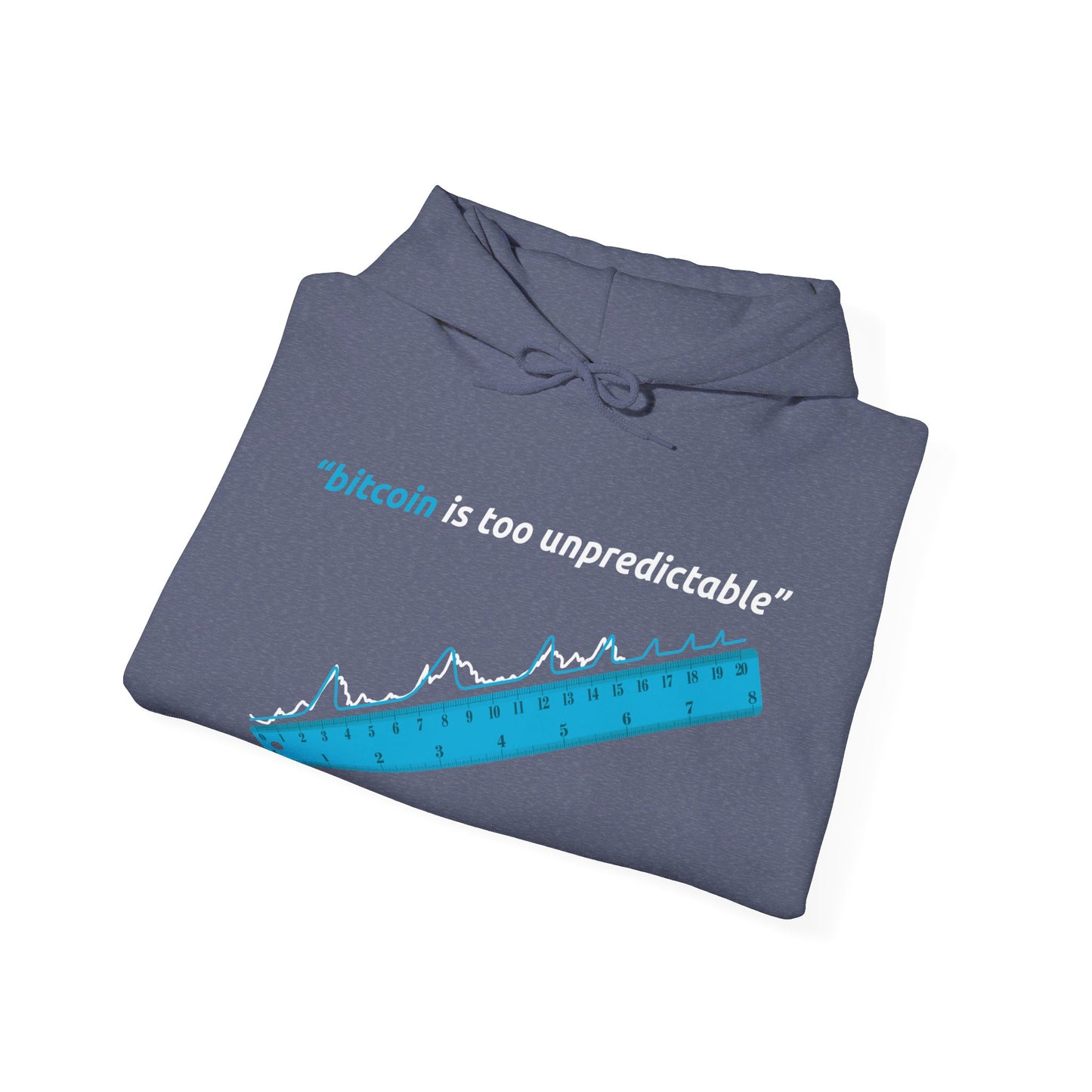 "Bitcoin Is Too Unpredictable" Blue Unisex Hoodie