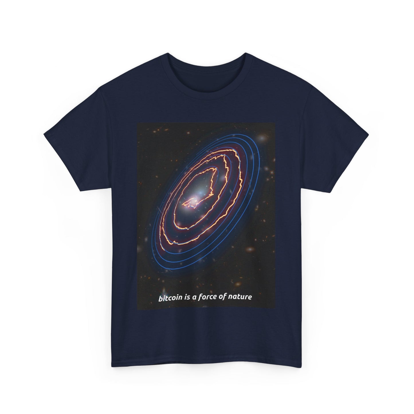 Bitcoin Power Law Spiral Galaxy T-Shirt