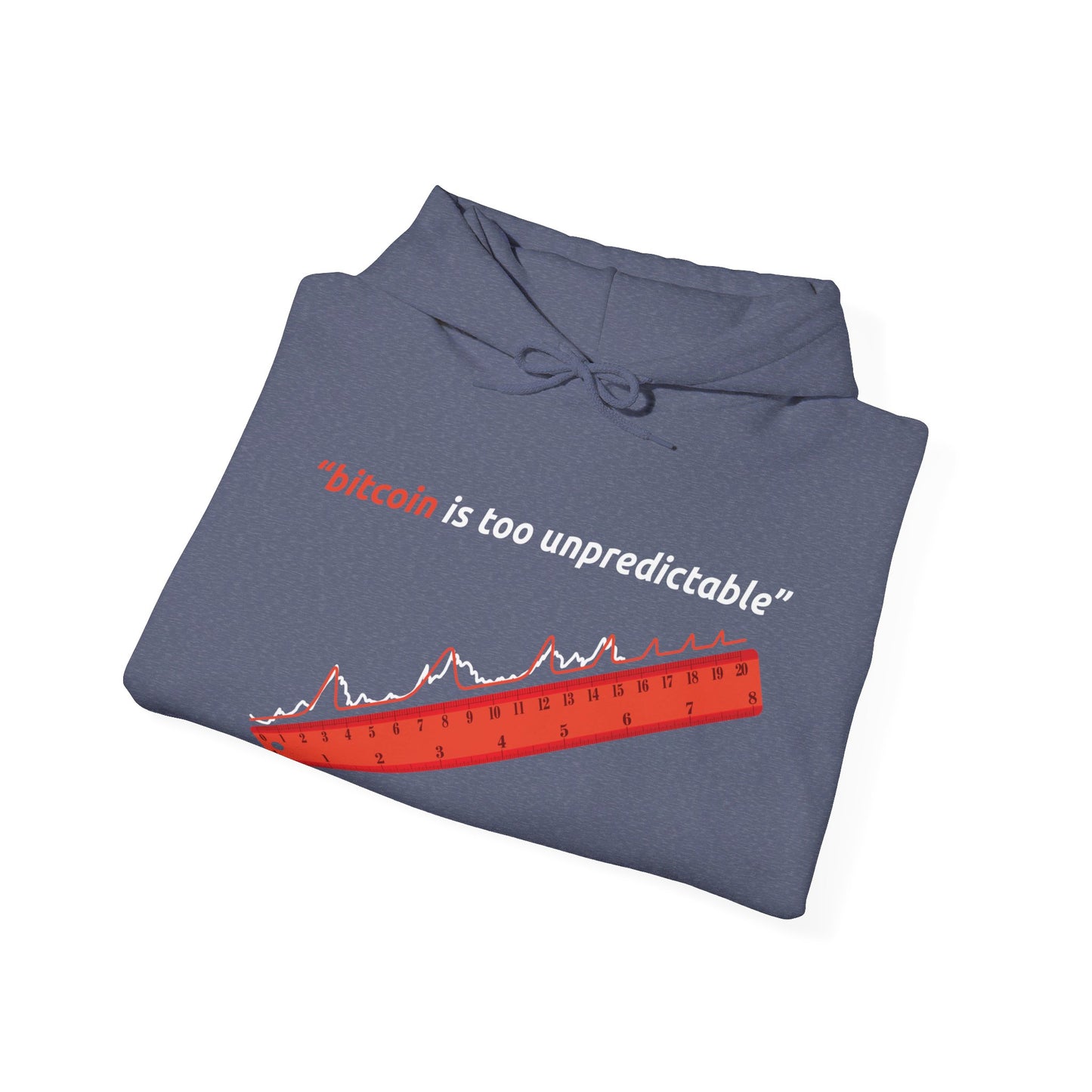 "Bitcoin Is Too Unpredictable" Red Unisex Hoodie