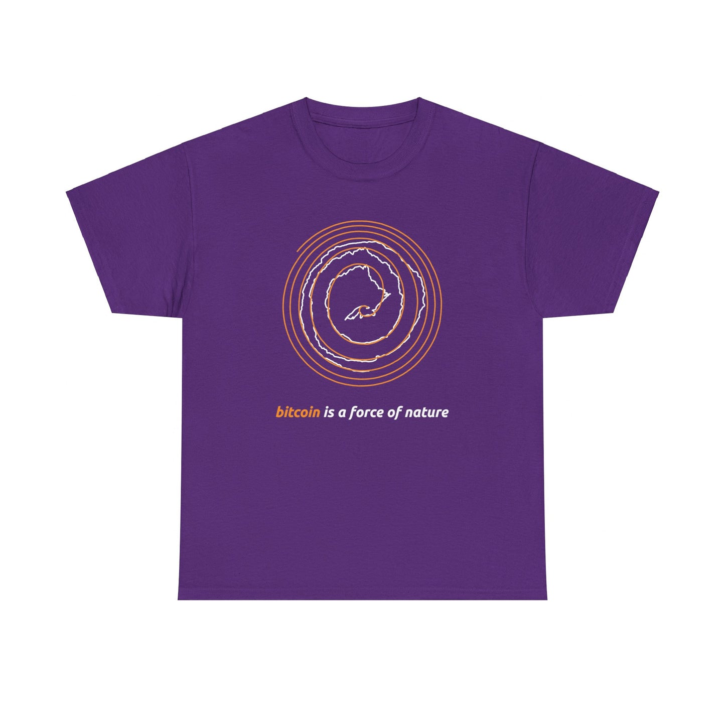 Orange BTC Power Law Spiral Unisex T-Shirt