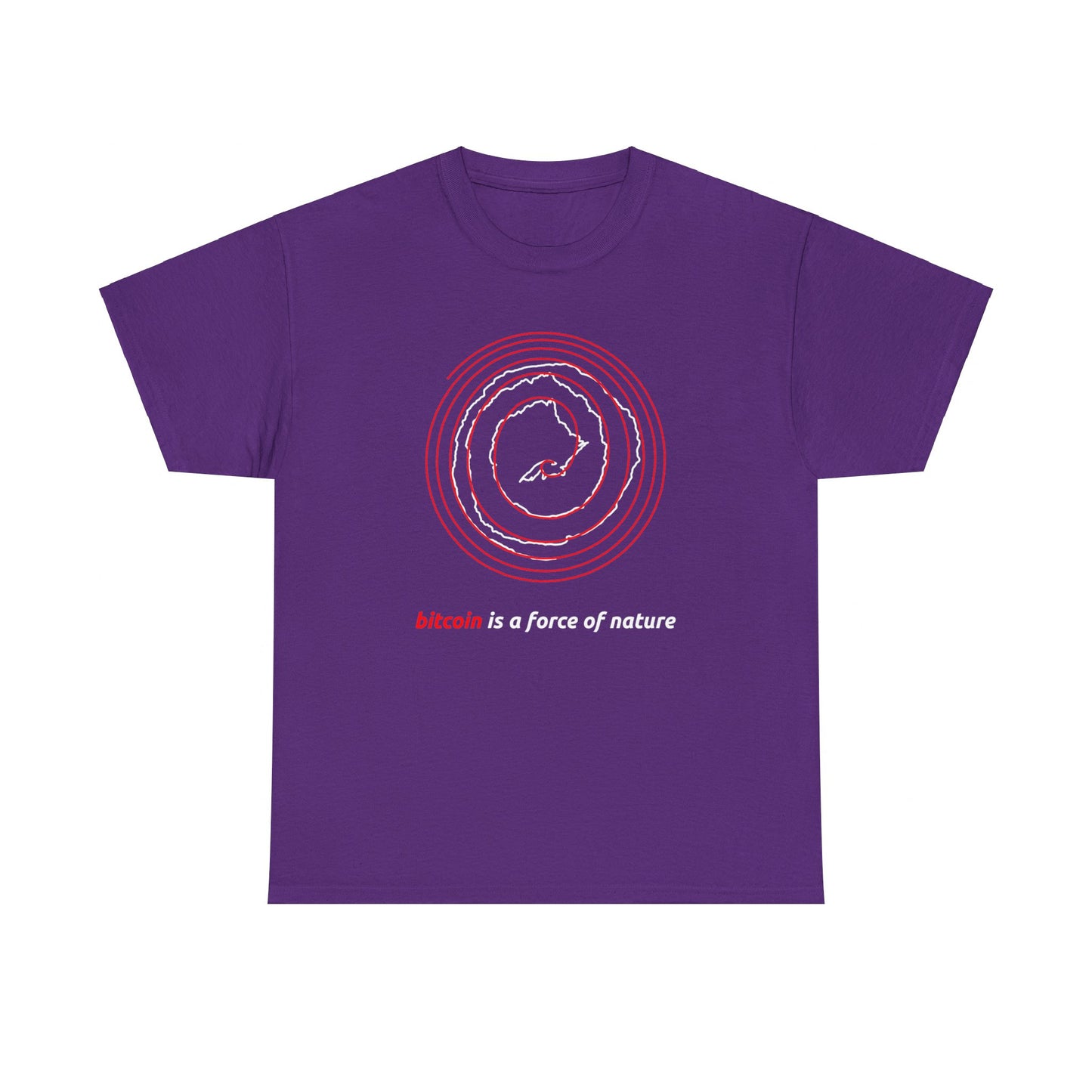 Red BTC Power Law Spiral Unisex T-Shirt