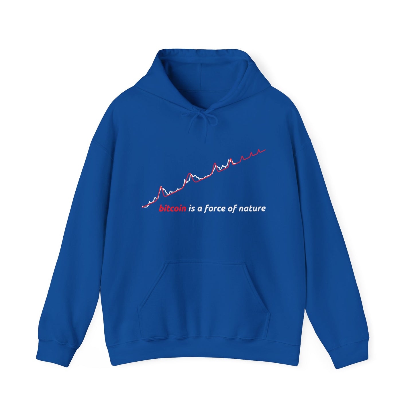 Red BTC Power Law Log–Log Unisex Hoodie