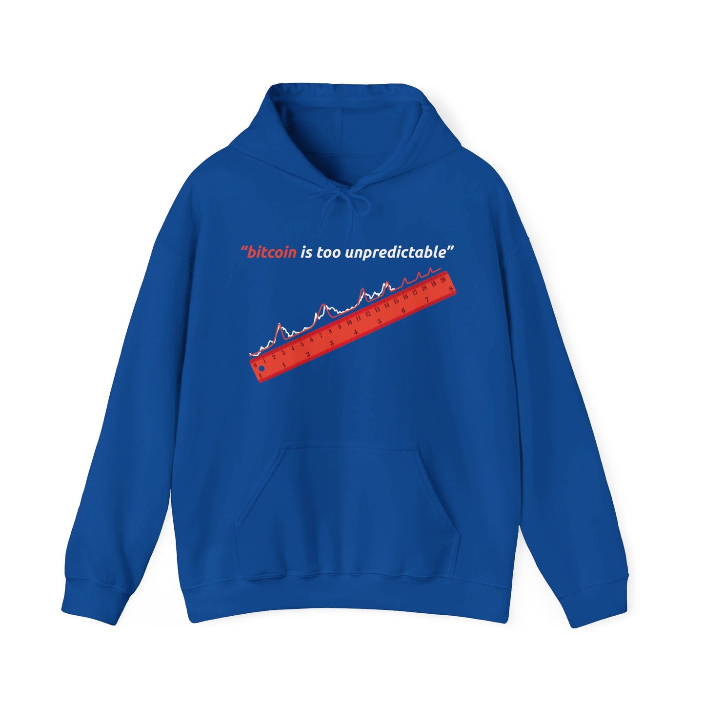 "Bitcoin Is Too Unpredictable" Red Unisex Hoodie