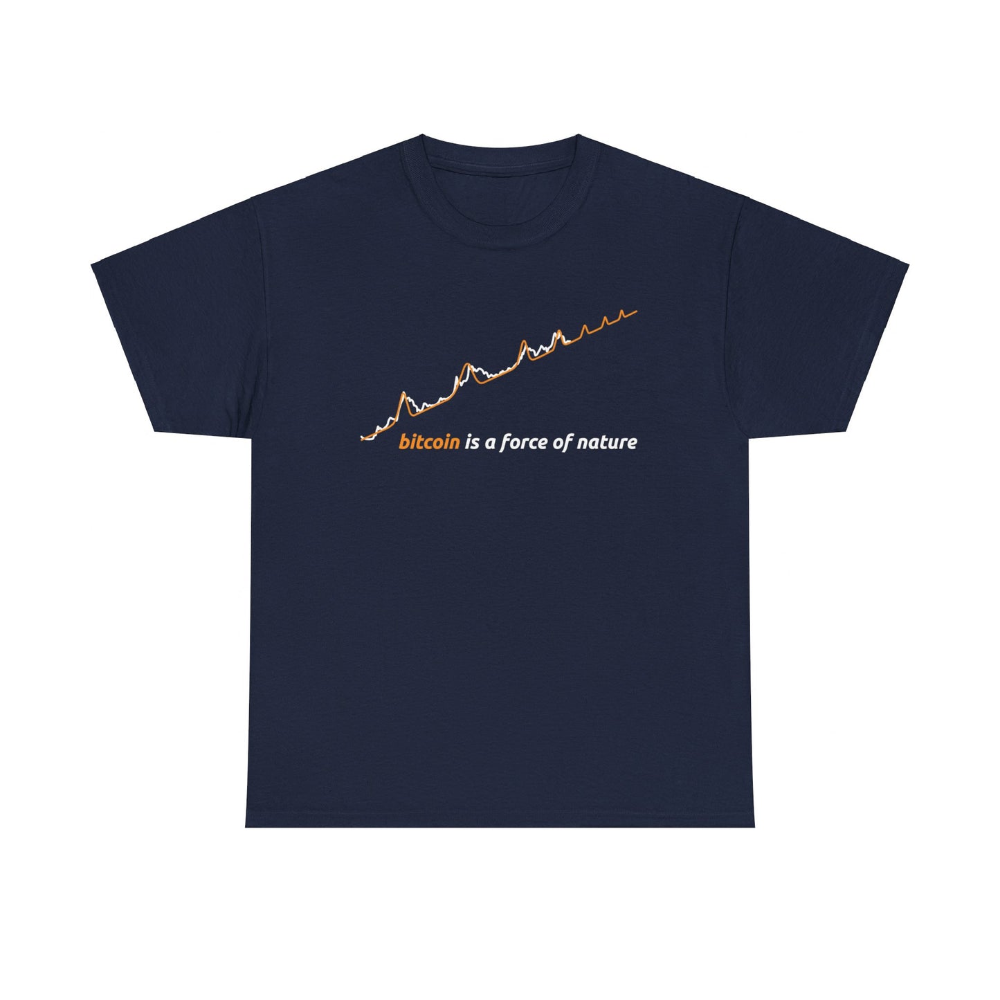 Orange BTC Power Law Log–Log Unisex T-Shirt