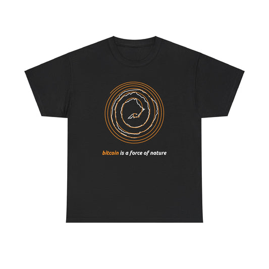 Orange BTC Power Law Spiral Unisex T-Shirt