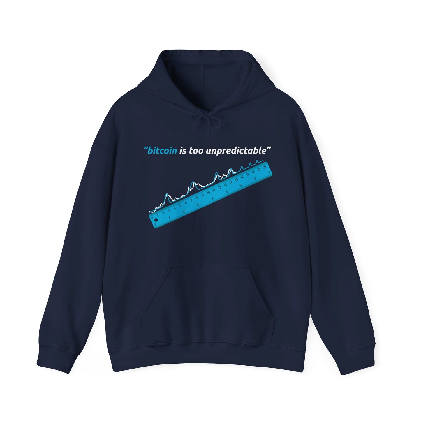 "Bitcoin Is Too Unpredictable" Blue Unisex Hoodie