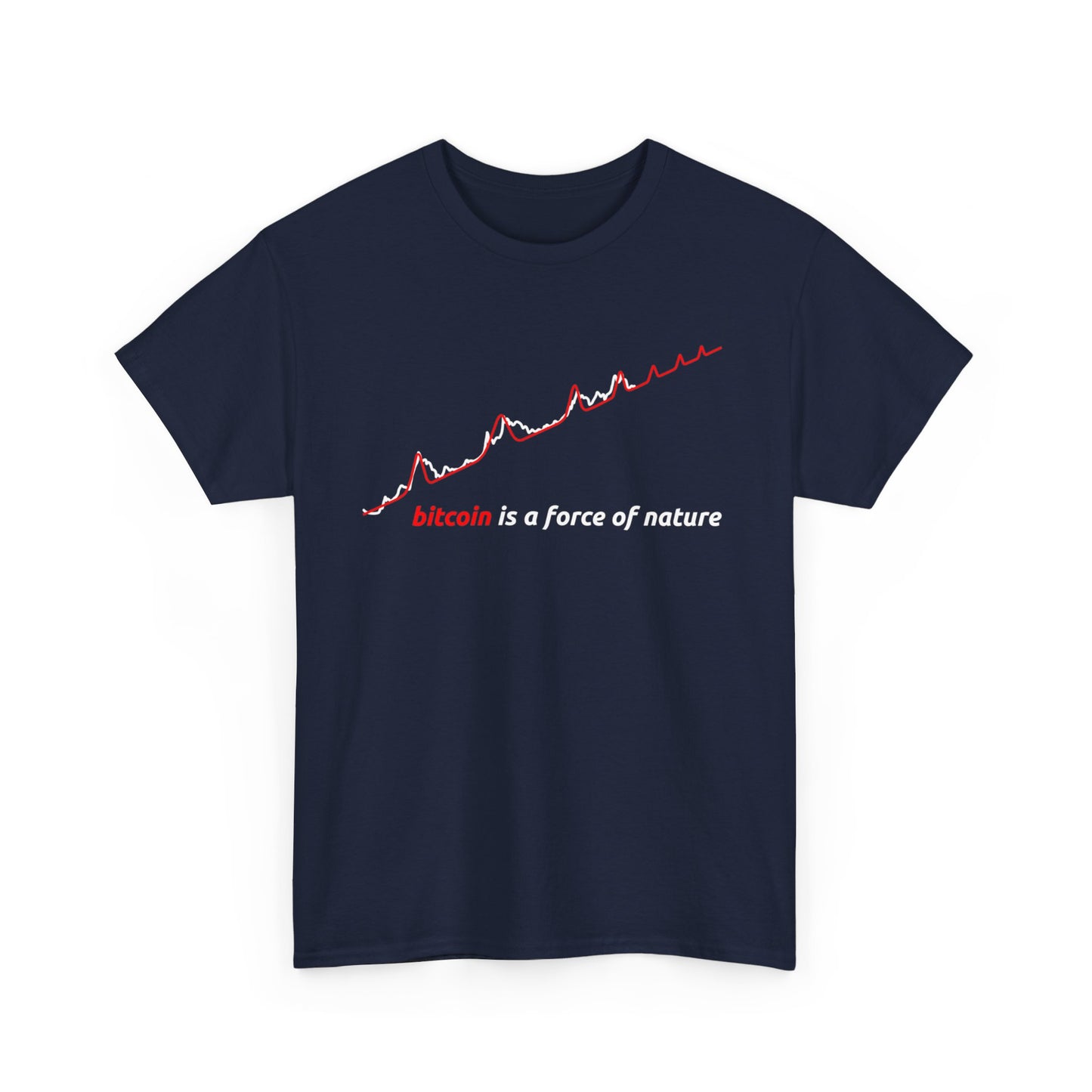 Red BTC Power Law Log–Log Unisex T-Shirt