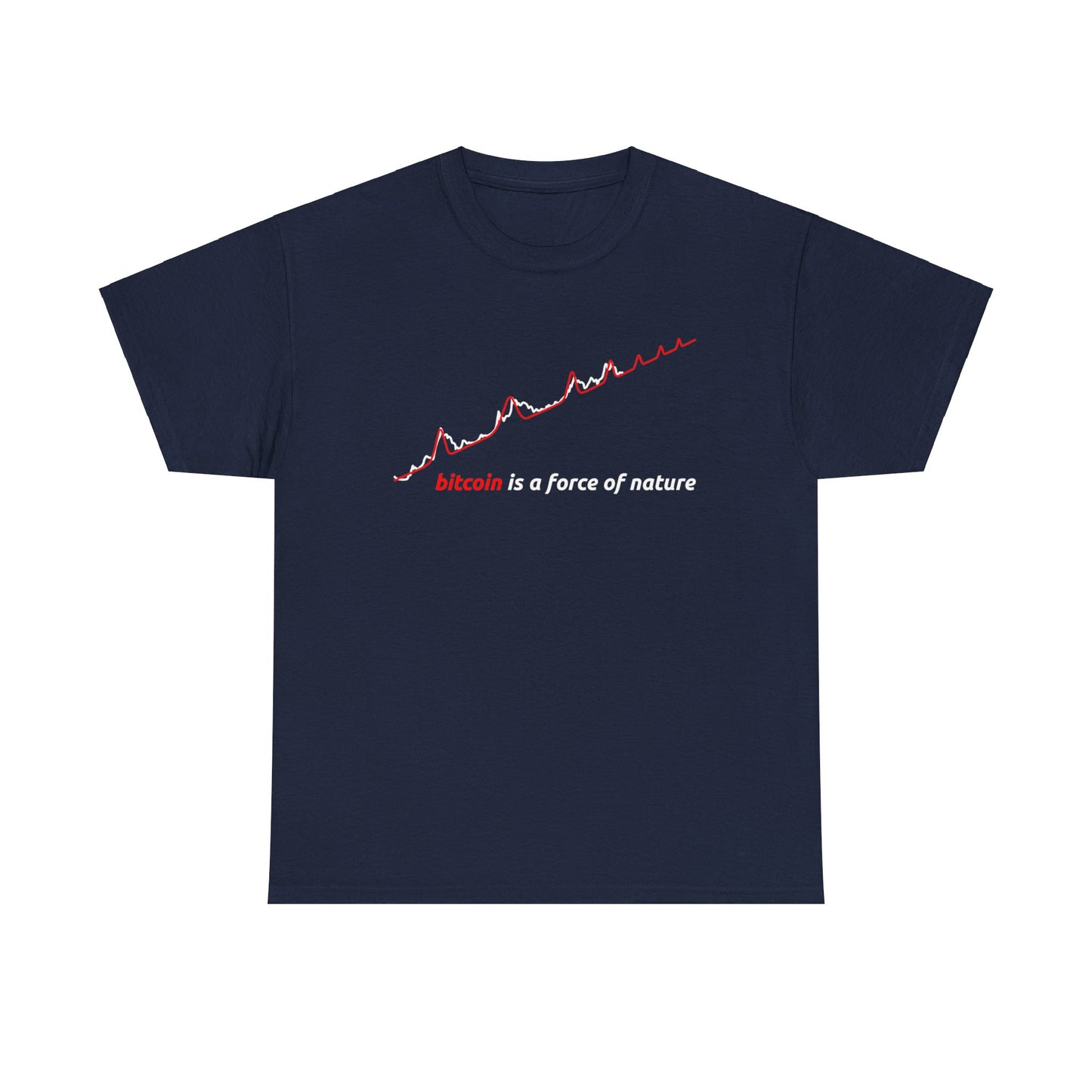 Red BTC Power Law Log–Log Unisex T-Shirt