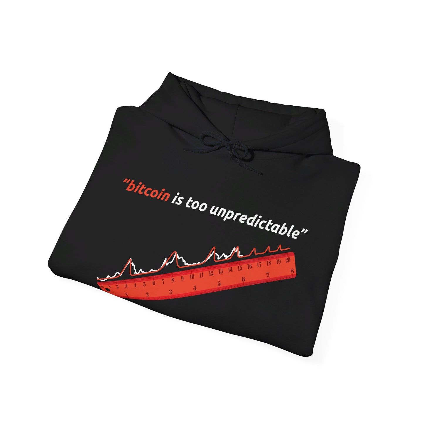 "Bitcoin Is Too Unpredictable" Red Unisex Hoodie