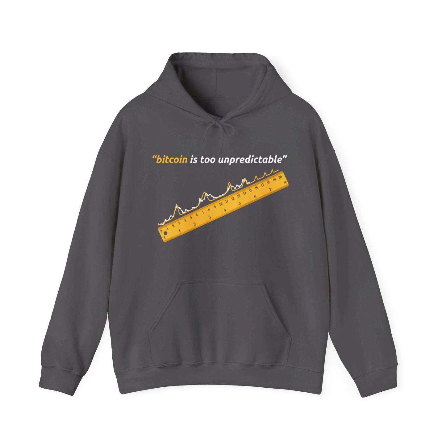 "Bitcoin Is Too Unpredictable" Yellow Unisex Hoodie