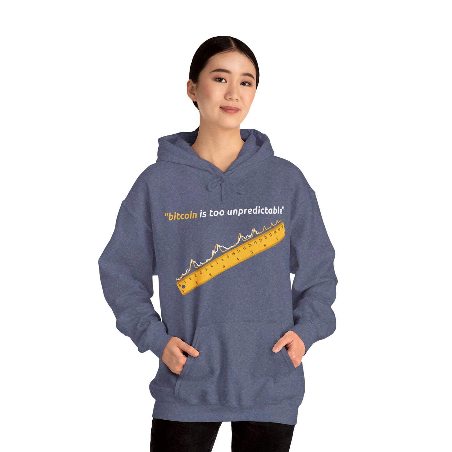 "Bitcoin Is Too Unpredictable" Yellow Unisex Hoodie