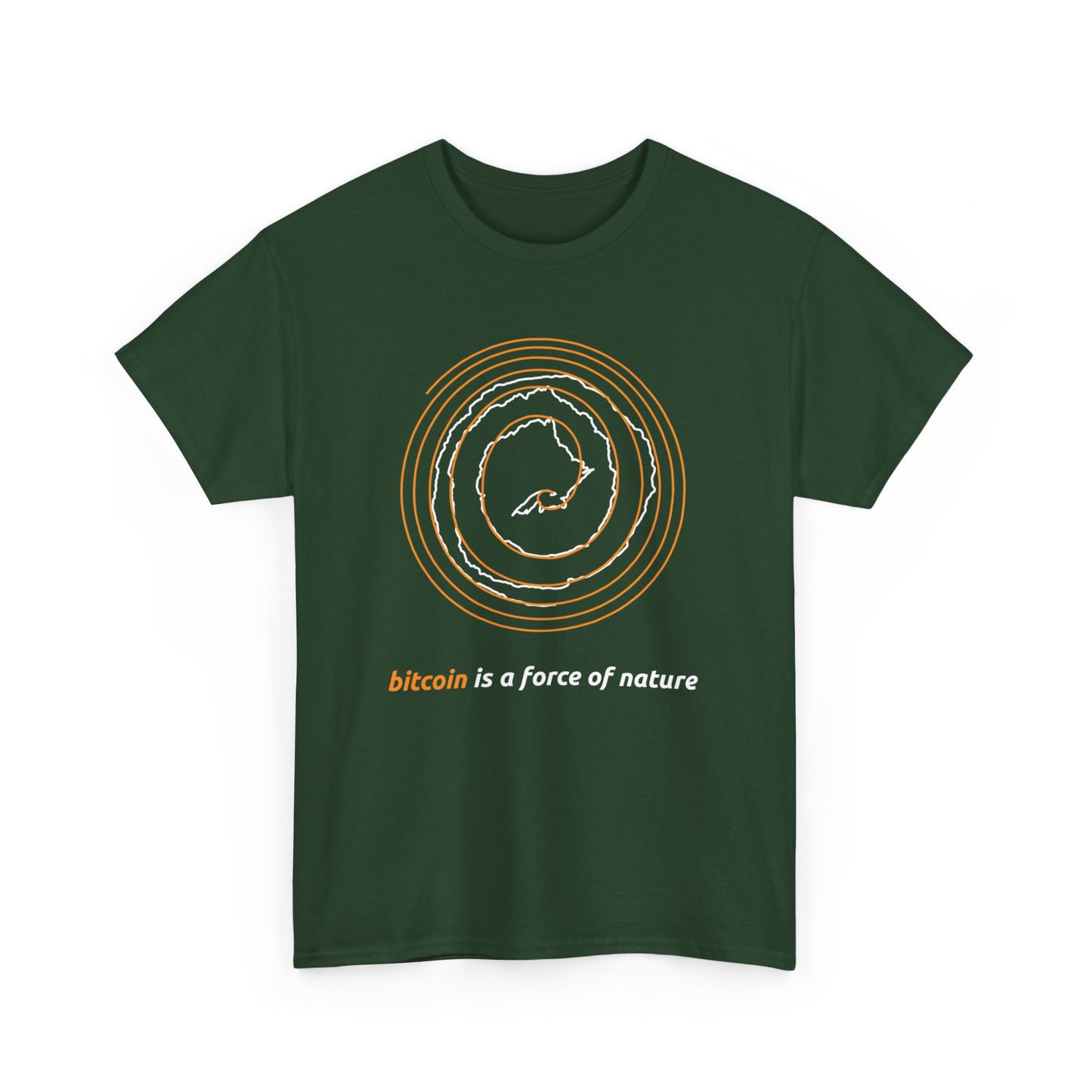 Orange BTC Power Law Spiral Unisex T-Shirt