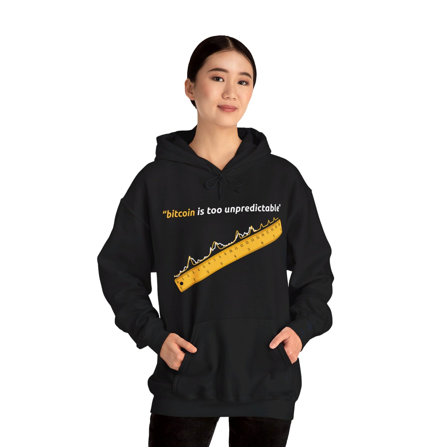 "Bitcoin Is Too Unpredictable" Yellow Unisex Hoodie