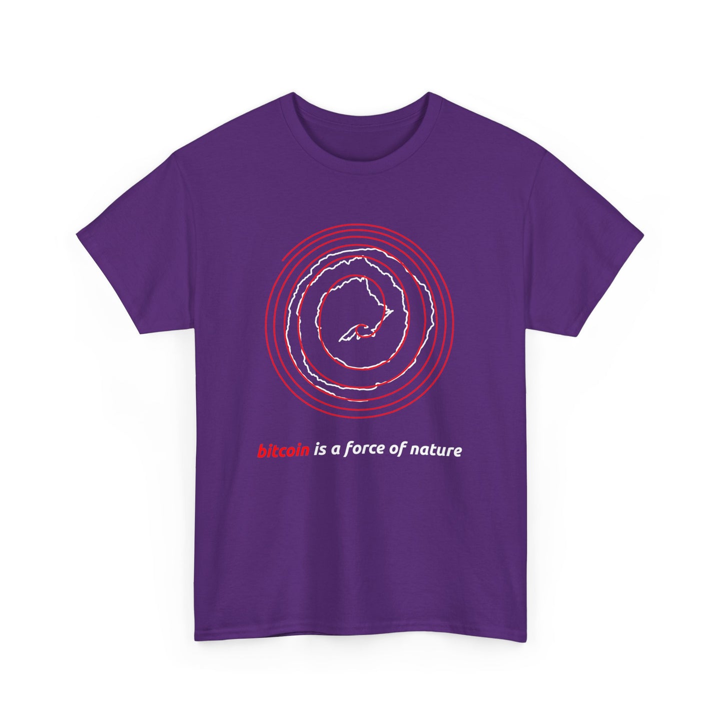 Red BTC Power Law Spiral Unisex T-Shirt