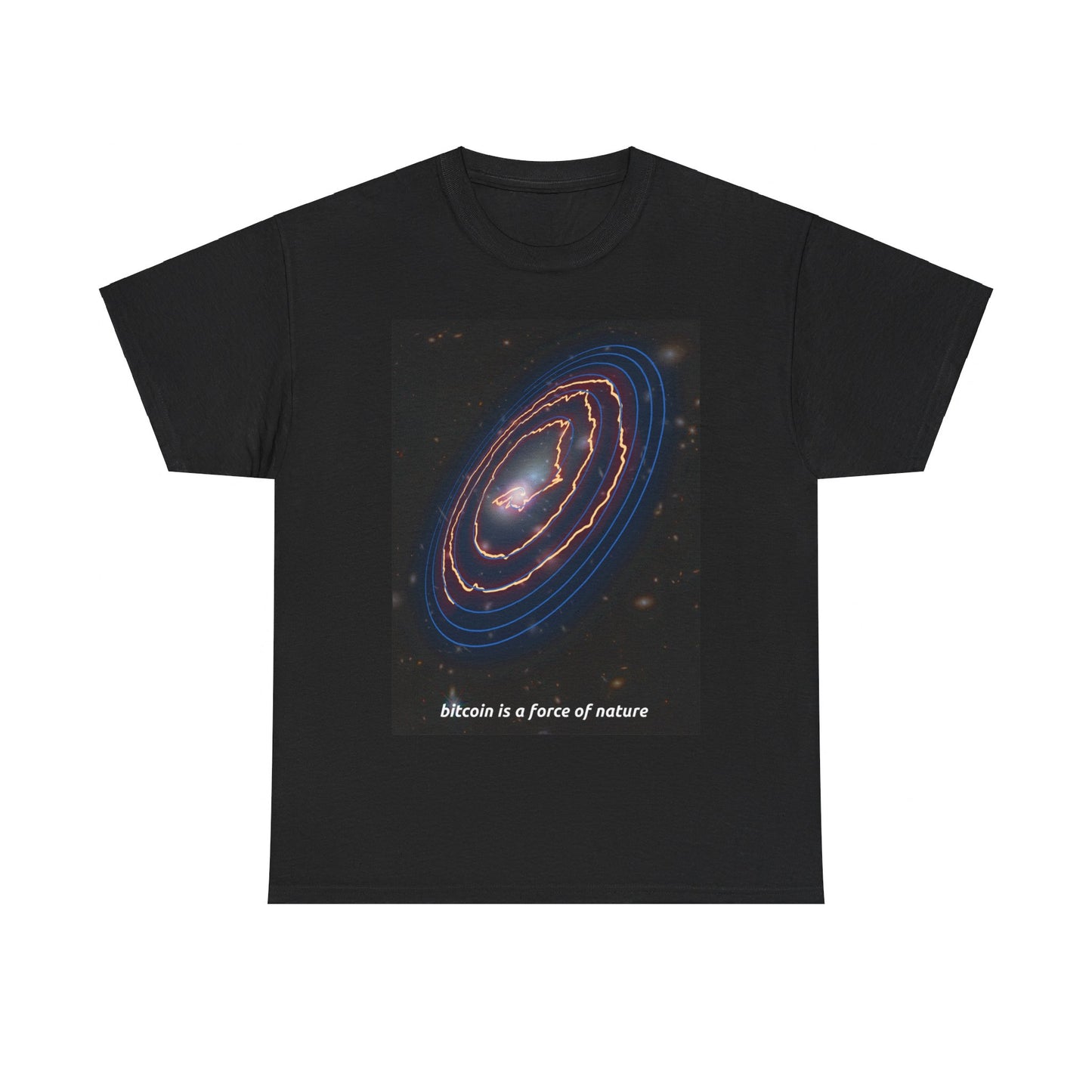 Bitcoin Power Law Spiral Galaxy T-Shirt