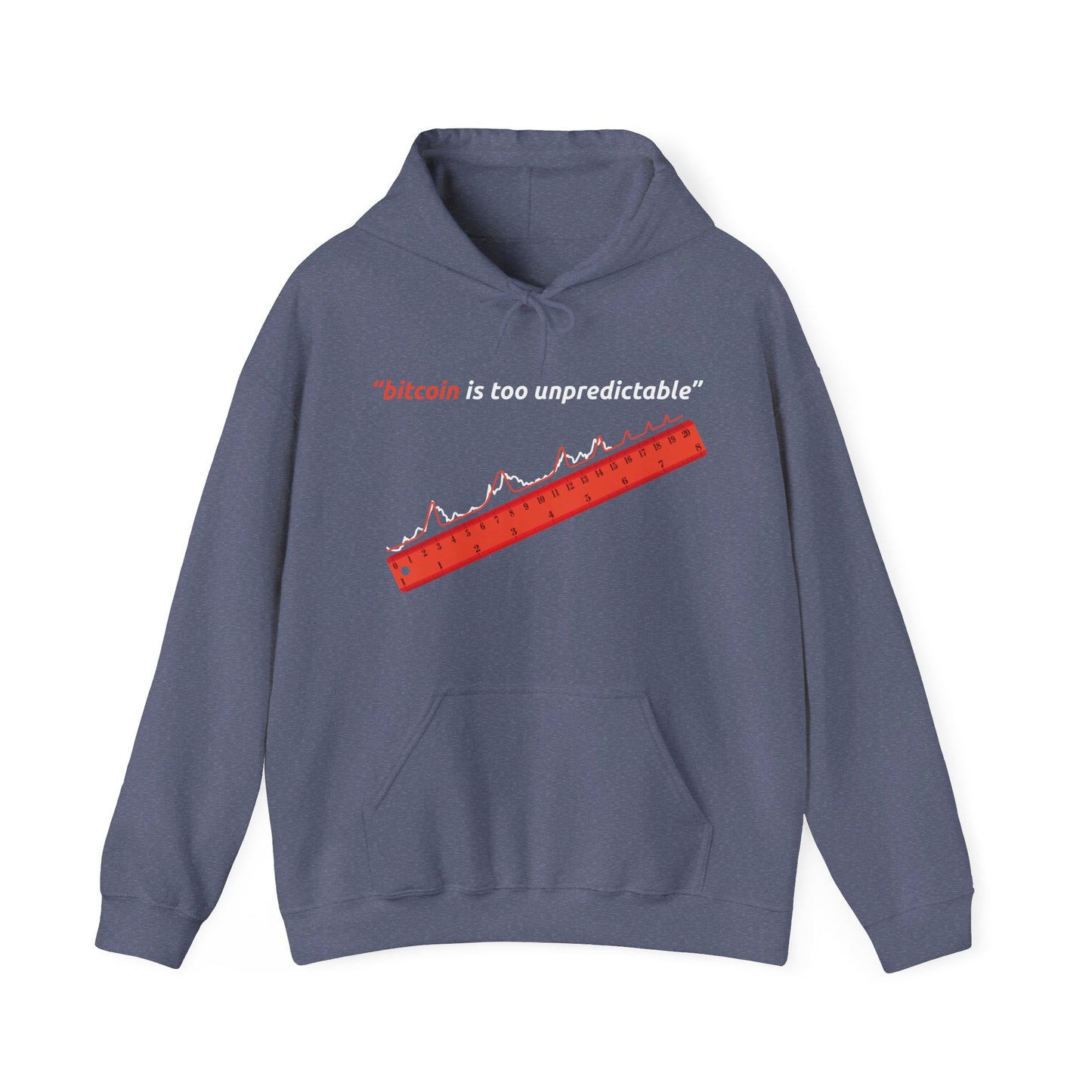 "Bitcoin Is Too Unpredictable" Red Unisex Hoodie