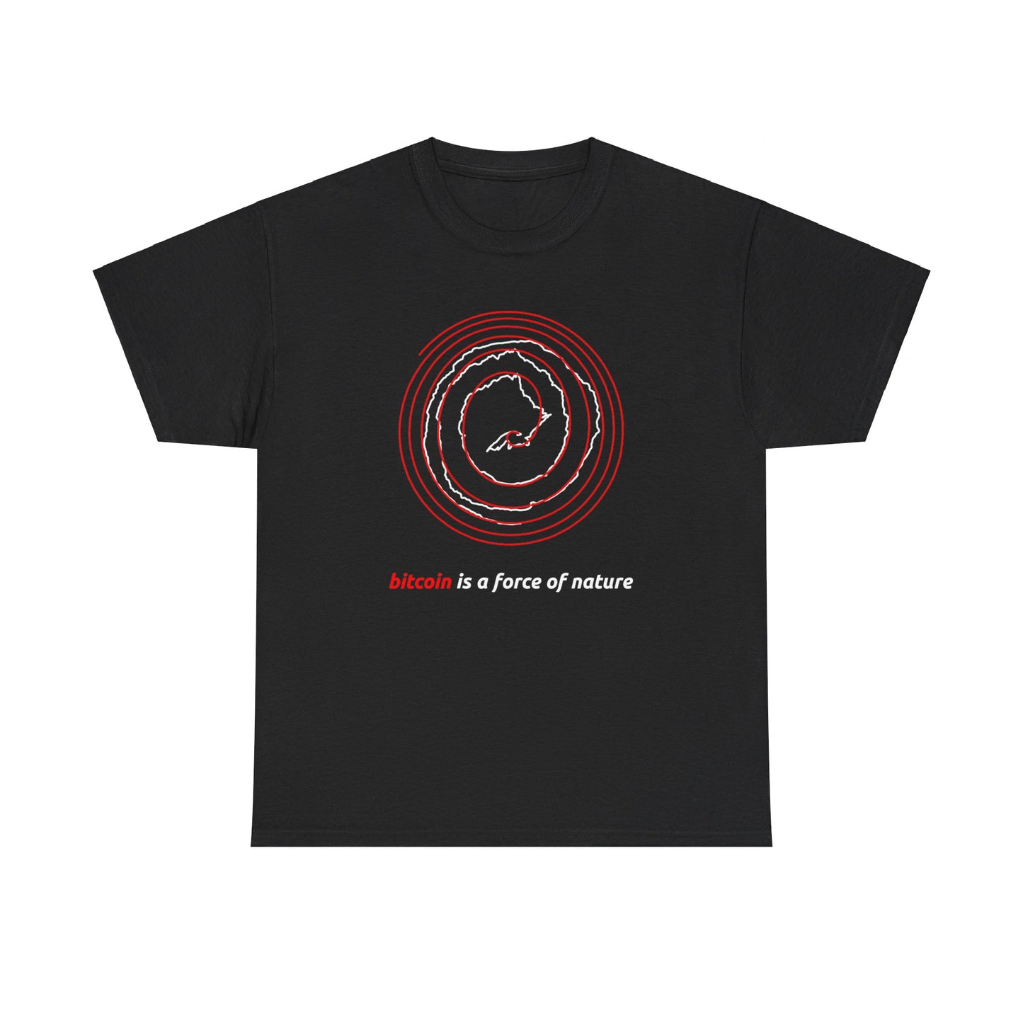 Red BTC Power Law Spiral Unisex T-Shirt