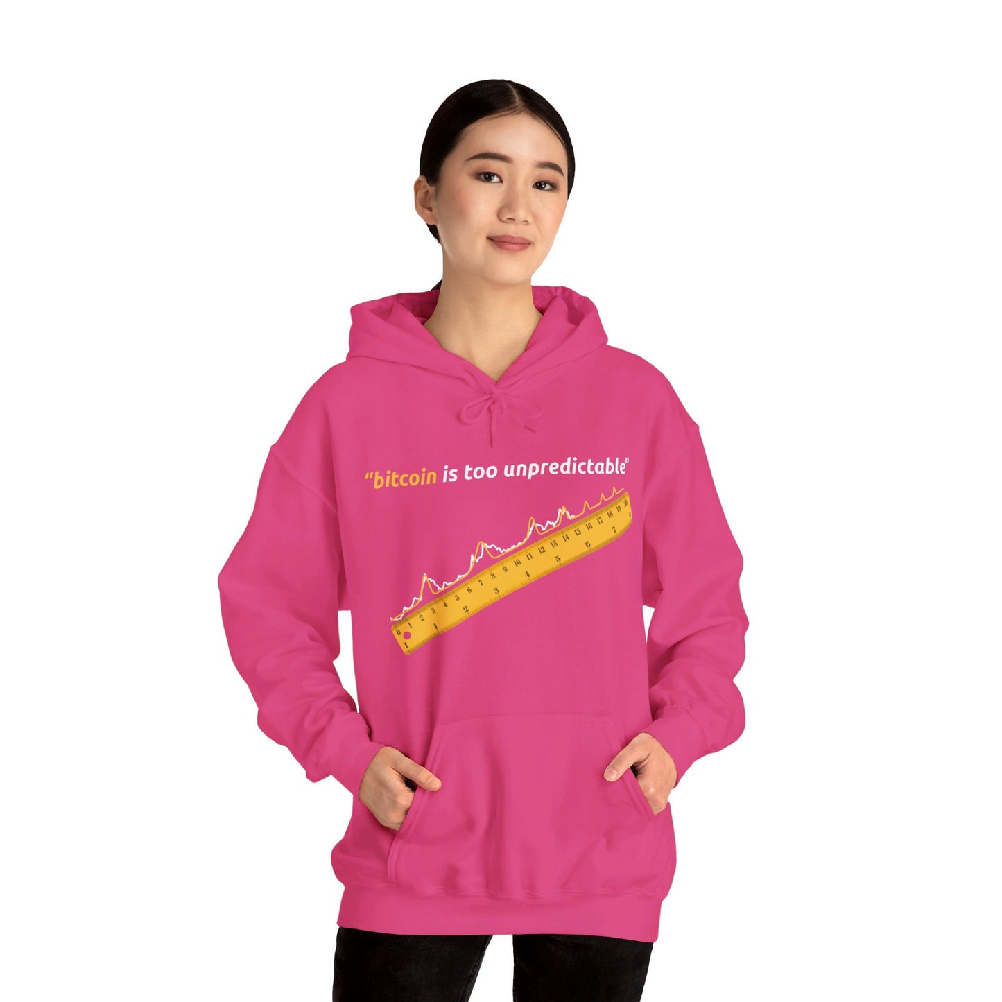 "Bitcoin Is Too Unpredictable" Yellow Unisex Hoodie