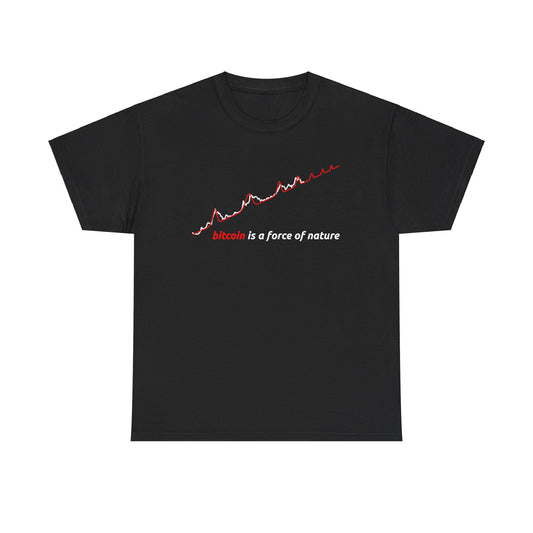 Red BTC Power Law Log–Log Unisex T-Shirt