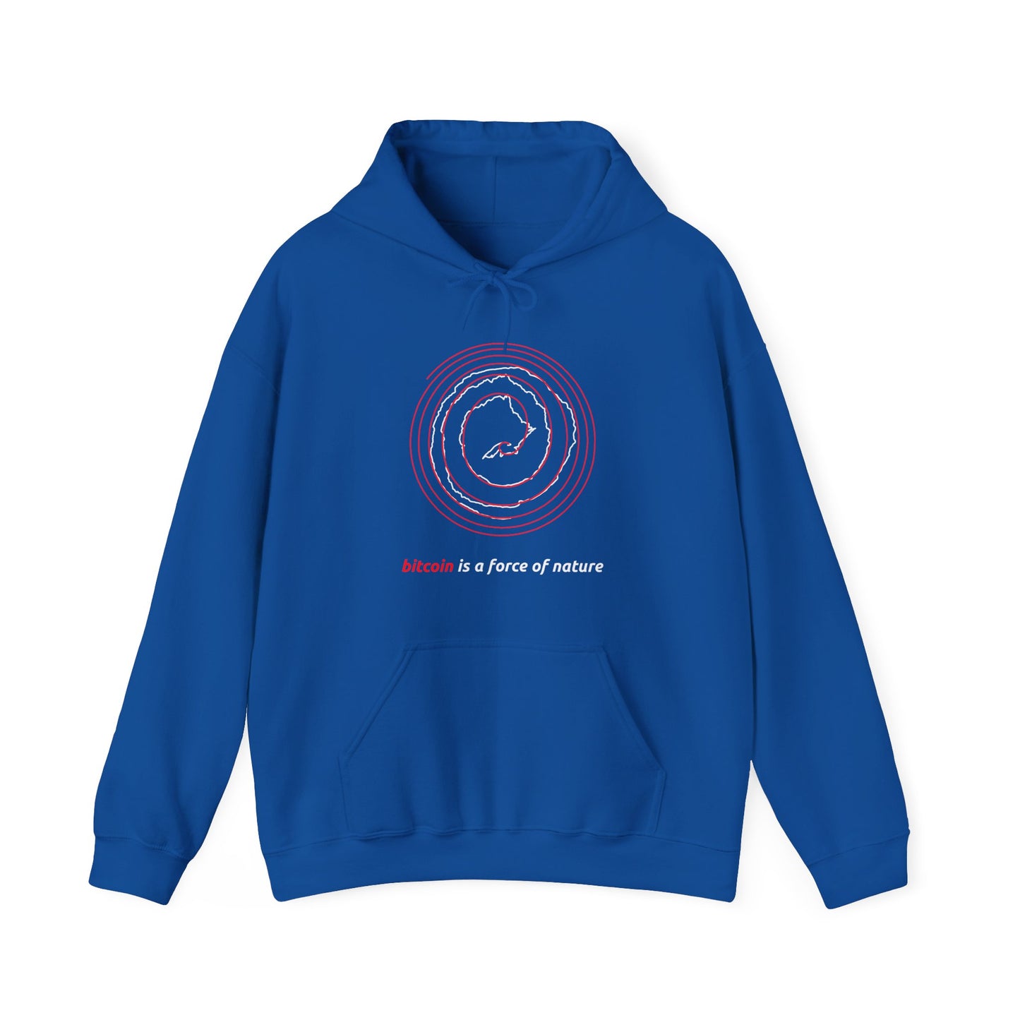 Red BTC Power Law Spiral Unisex Hoodie