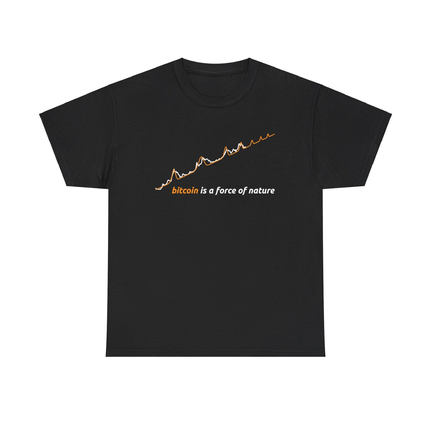 Orange BTC Power Law Log–Log Unisex T-Shirt