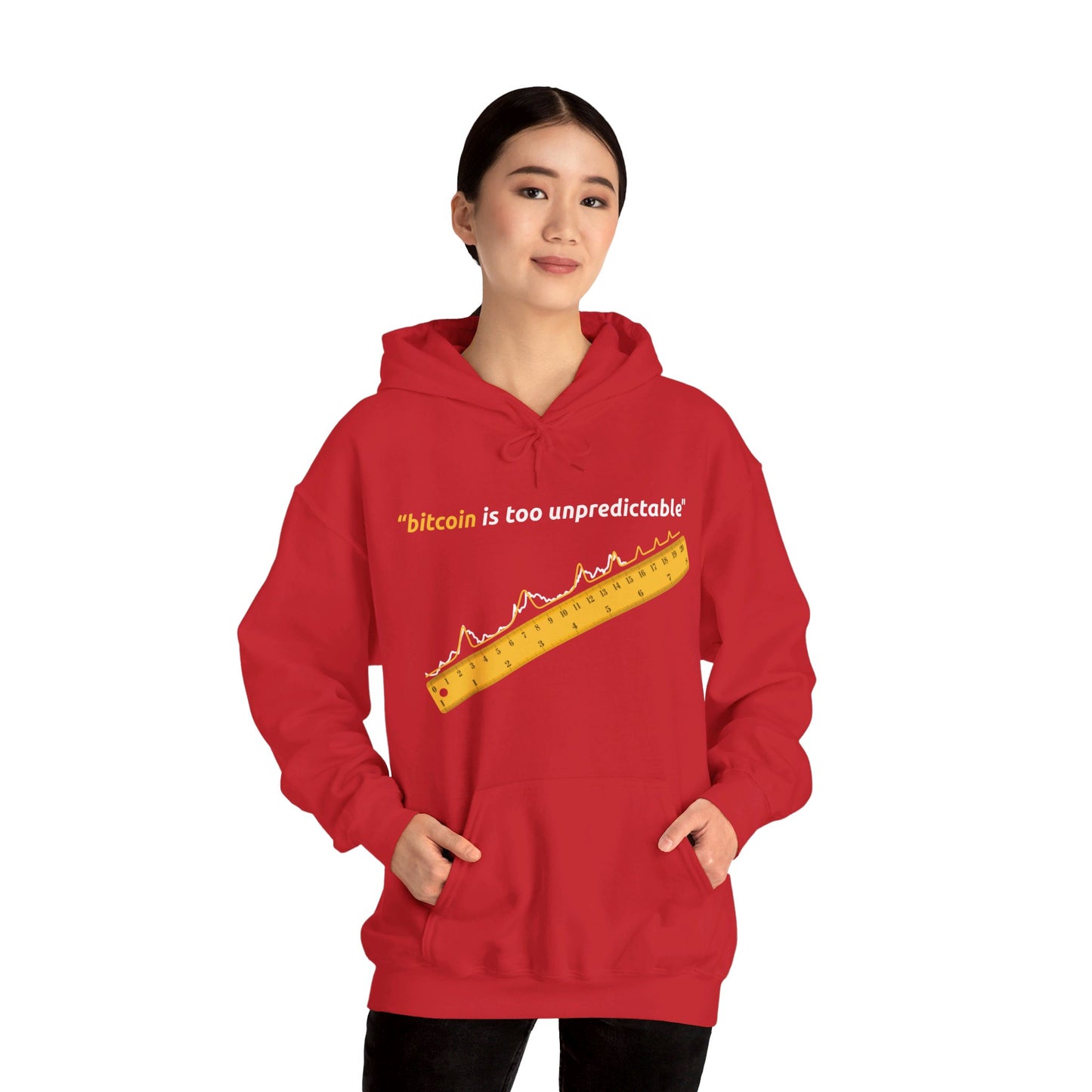 "Bitcoin Is Too Unpredictable" Yellow Unisex Hoodie