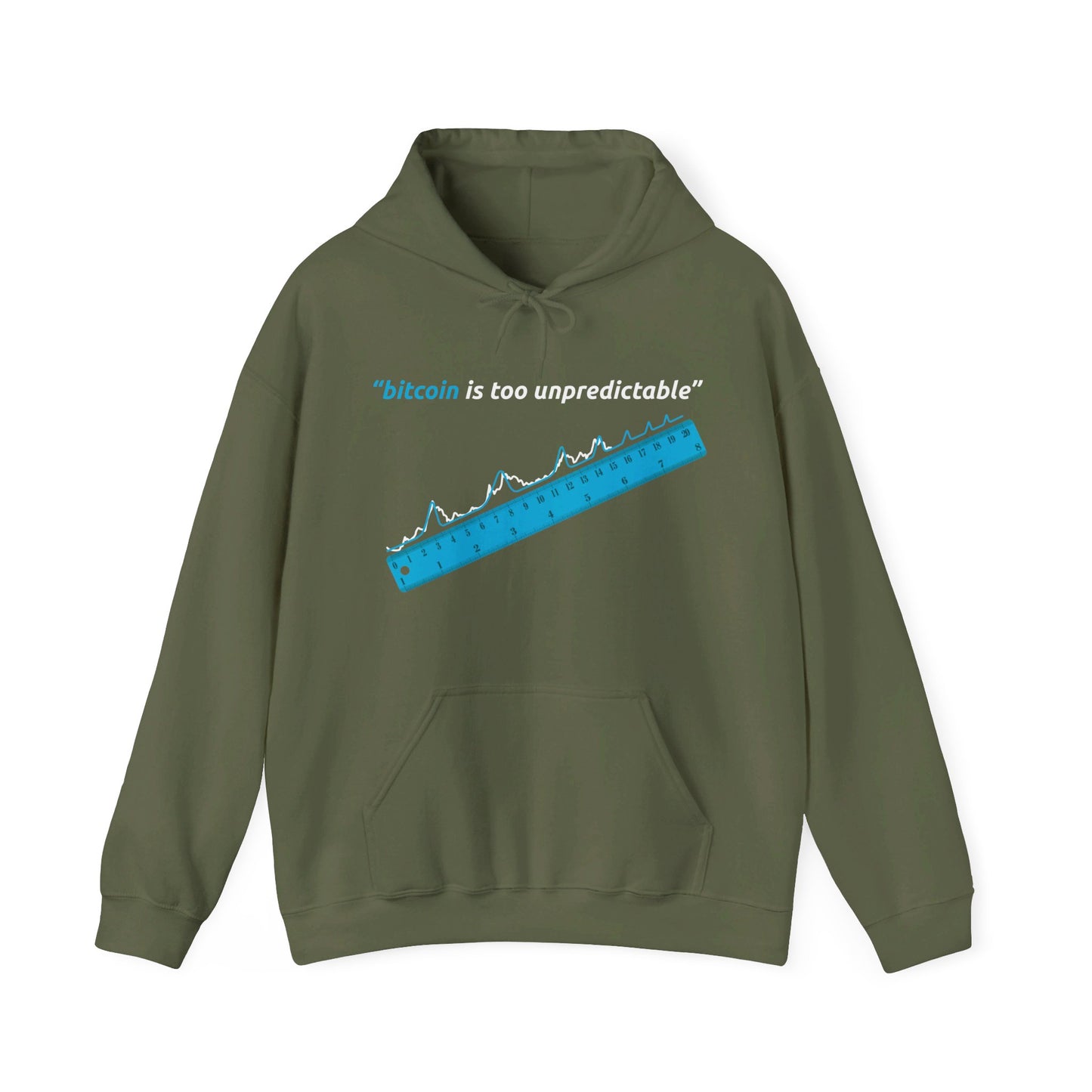 "Bitcoin Is Too Unpredictable" Blue Unisex Hoodie