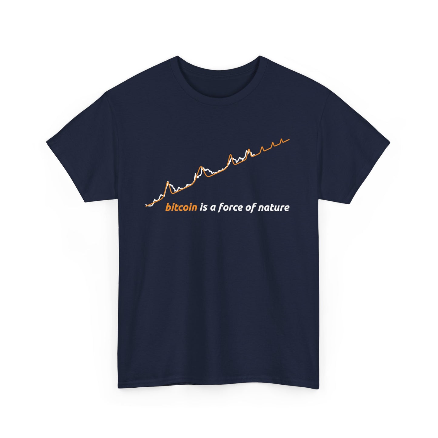 Orange BTC Power Law Log–Log Unisex T-Shirt